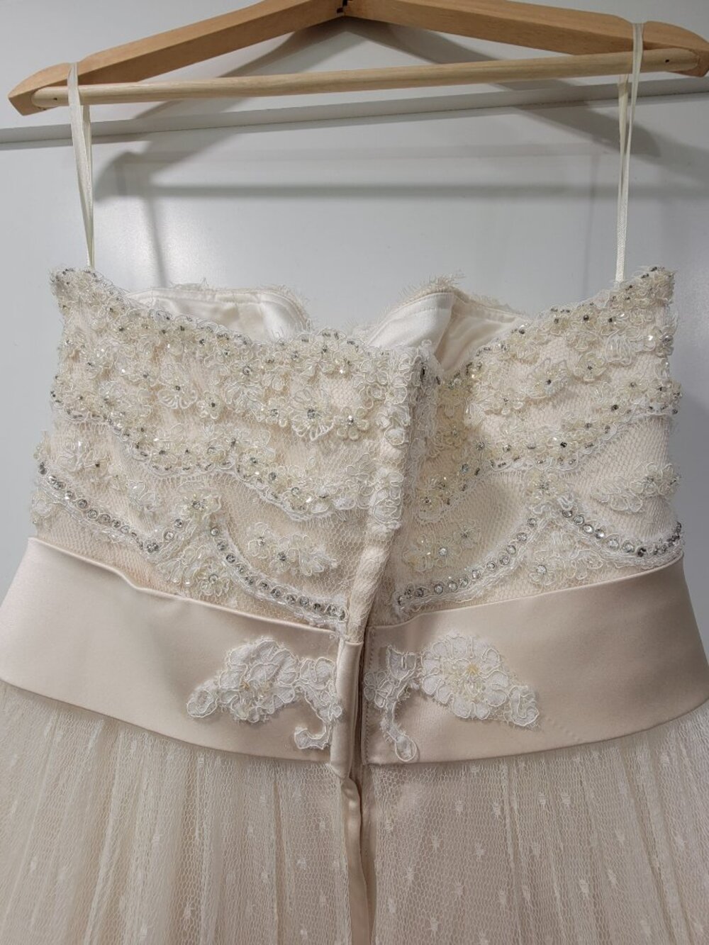 Casablanca Style 1900 Champagne Wedding Dress - Picture 7 of 15